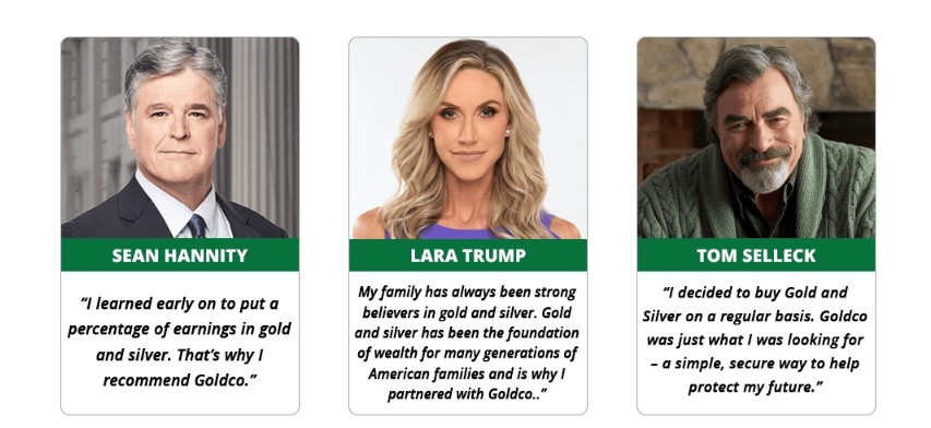 tom selleck Goldco Ambassadors